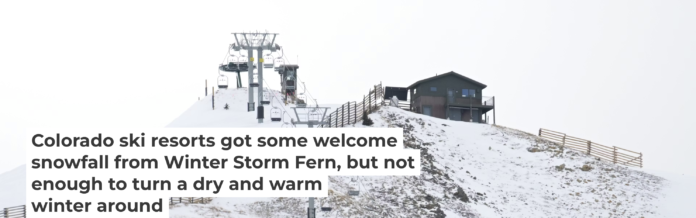 Colorado ski resorts faced sparse snow conditions in early 2025. Hyoung Chang/Getty Images